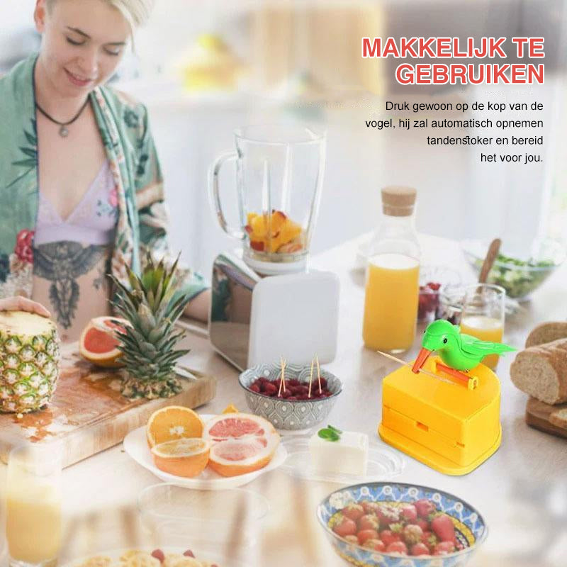 Creatieve automatische tandenstokerdoos Cartoon Vogel