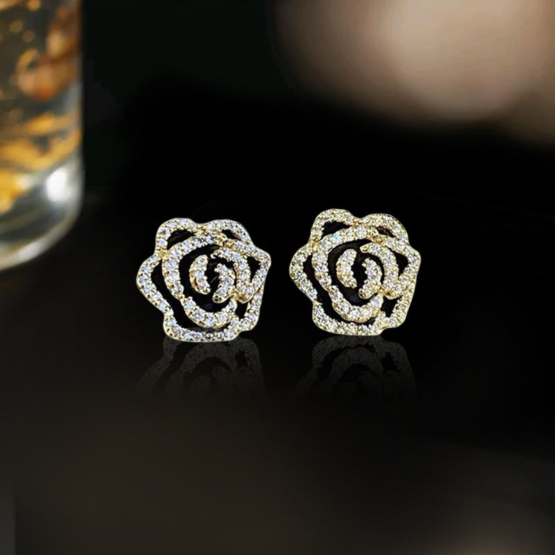 Vintage Elegante Camelia Oorbellen