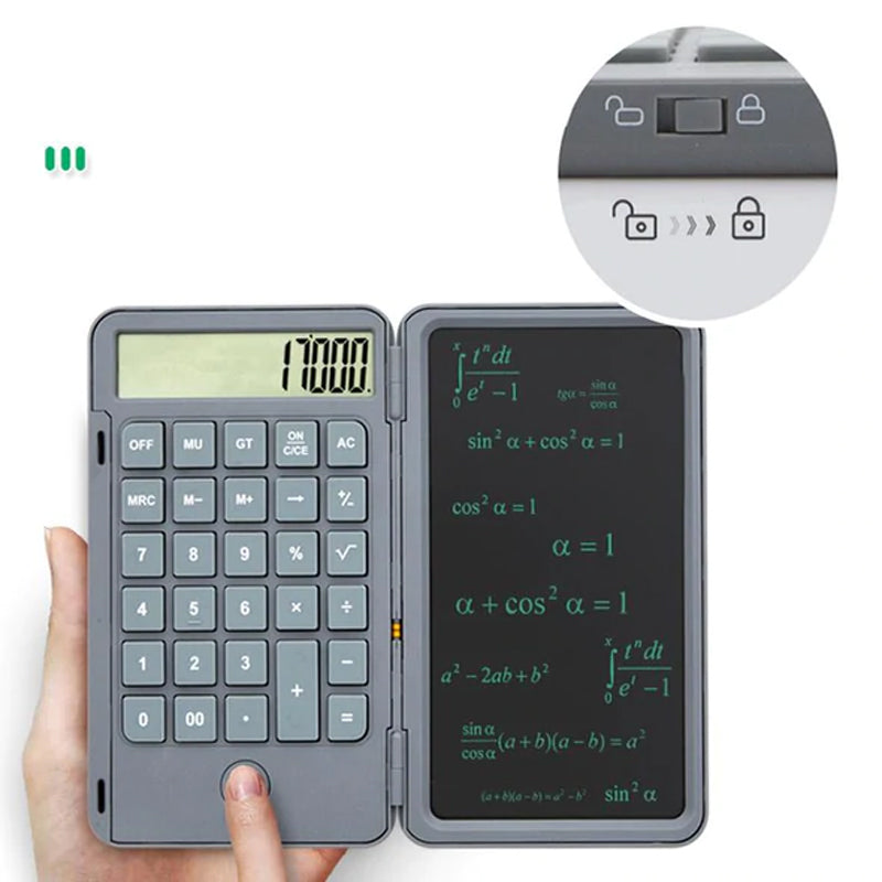 Opvouwbare handschriftcalculator