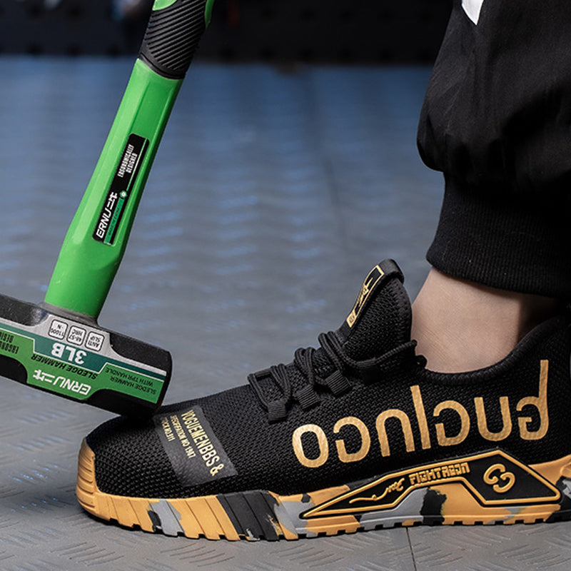 Ademende lichtgewicht sneakers met stalen neus