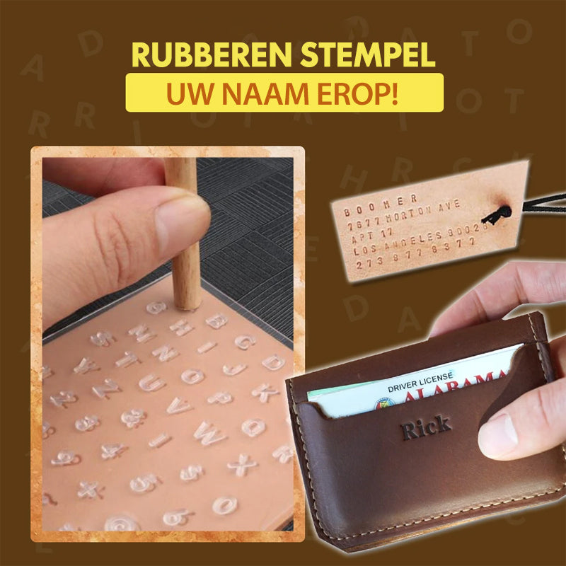 Leer Plastic Embossing Stempel Pons Set