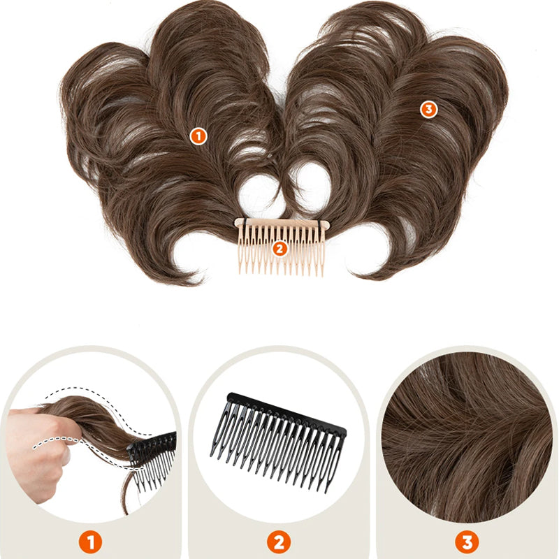 Moeiteloze elegantie zijkam met clip in haarknotje