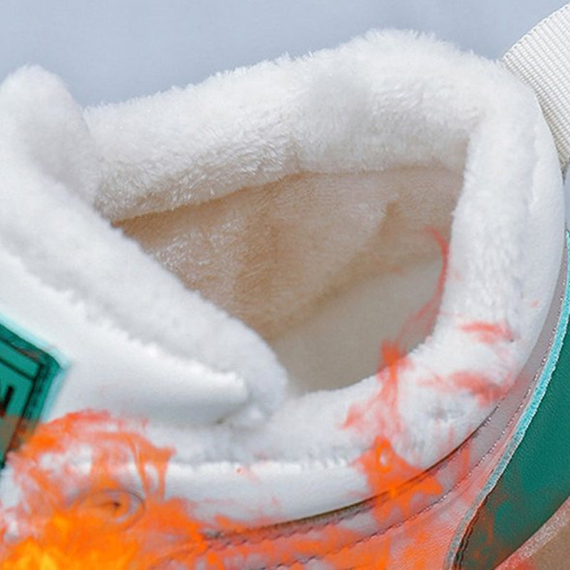 Hoge Dames Fleeceschoenen met Dikke Zolen