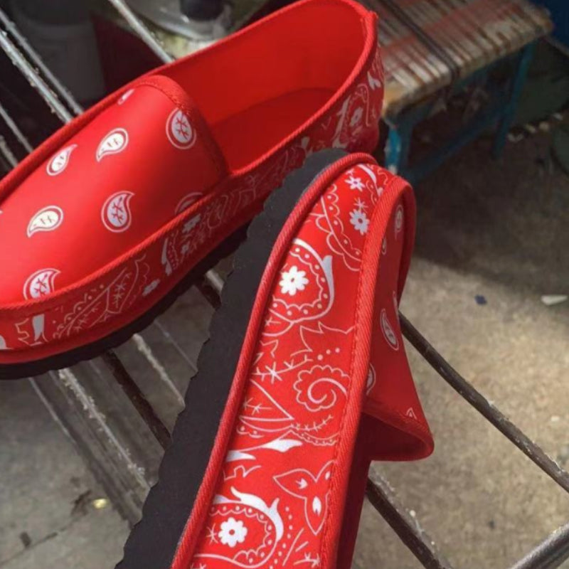 Platte schoenen met print