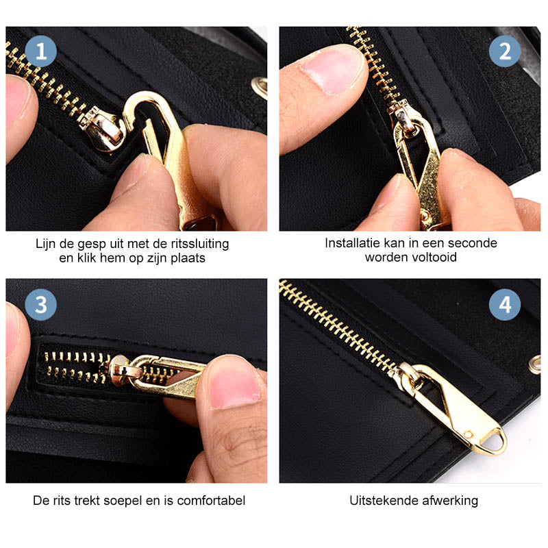 Universele metalen ritssluiting
