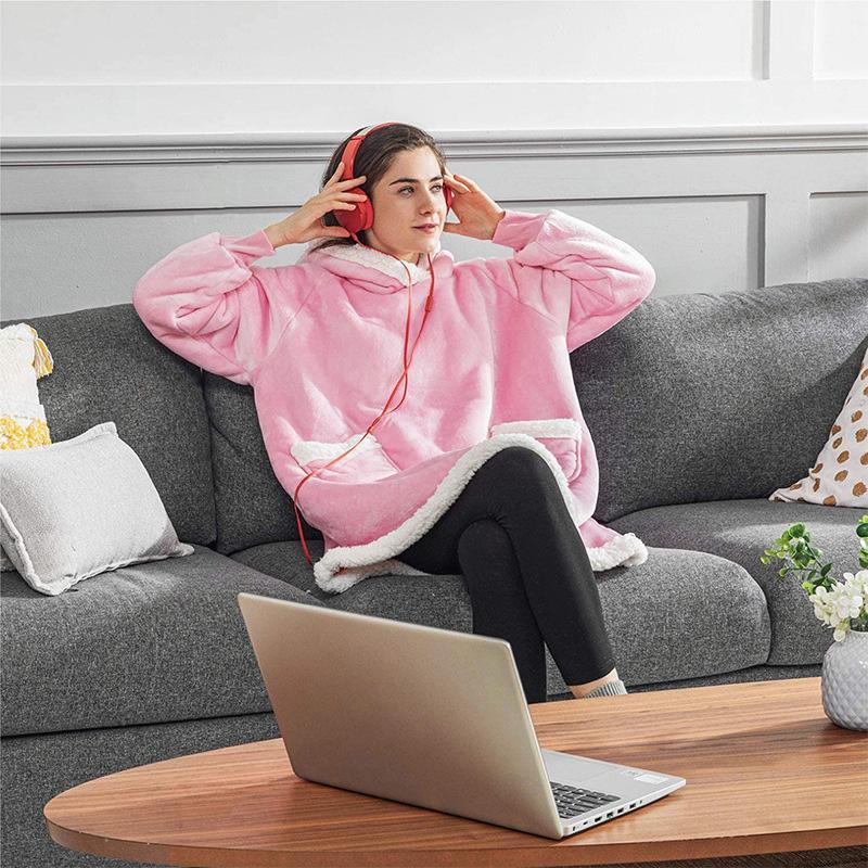 Vrijetijds Unisex Lange Deken met Capuchon
