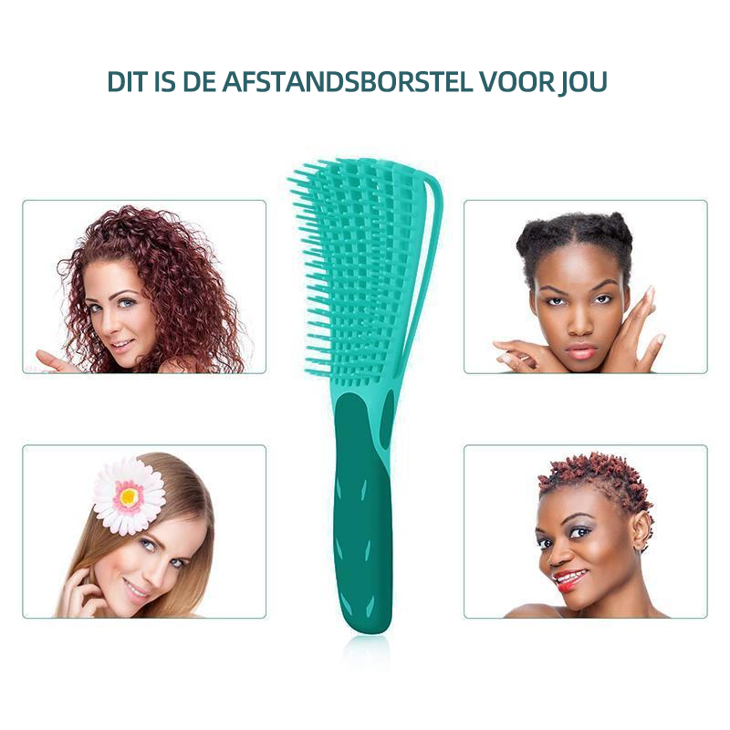 Haarborstel voor steil en krullend haar