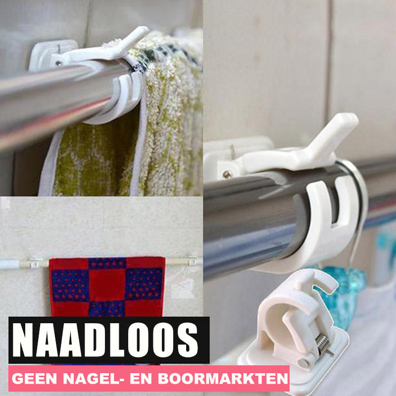 Nagelvrije verstelbare staafbeugelhouders (2 stuks)