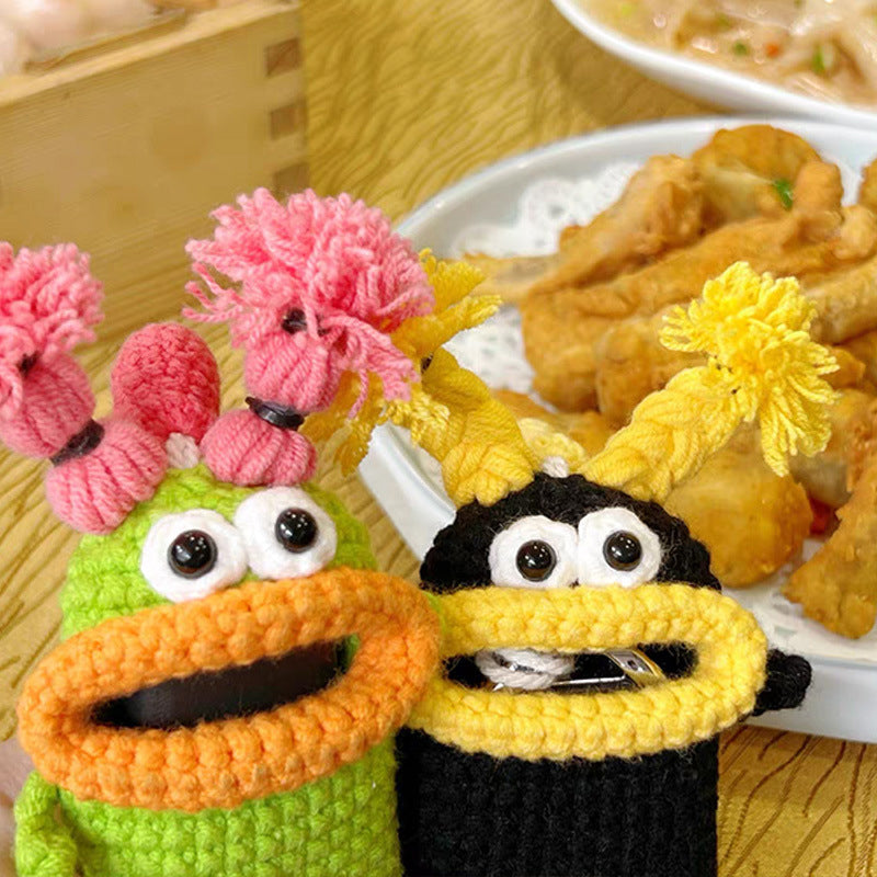 Creatieve uittrekbare Handgebreide Wollen Sleuteletui