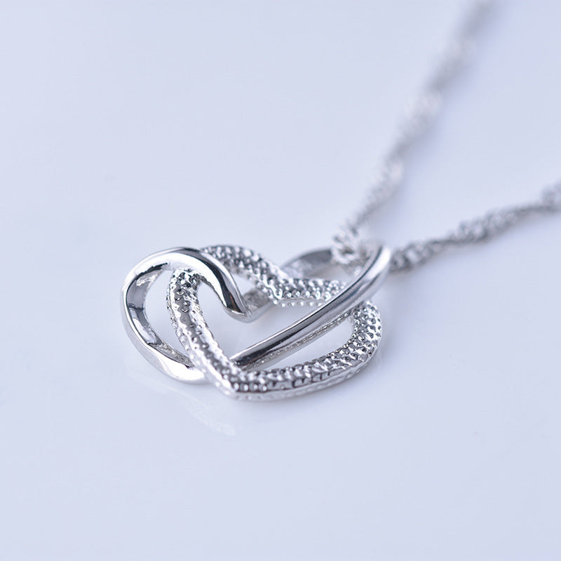 Frosted Dubbele Hart Ketting
