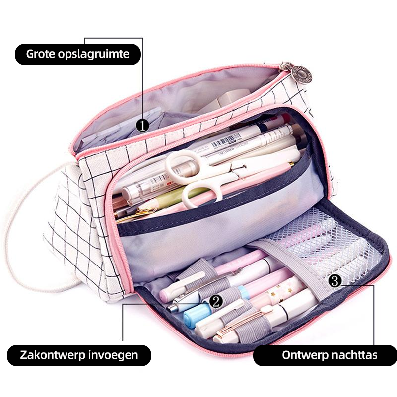 Grote etui van canvas