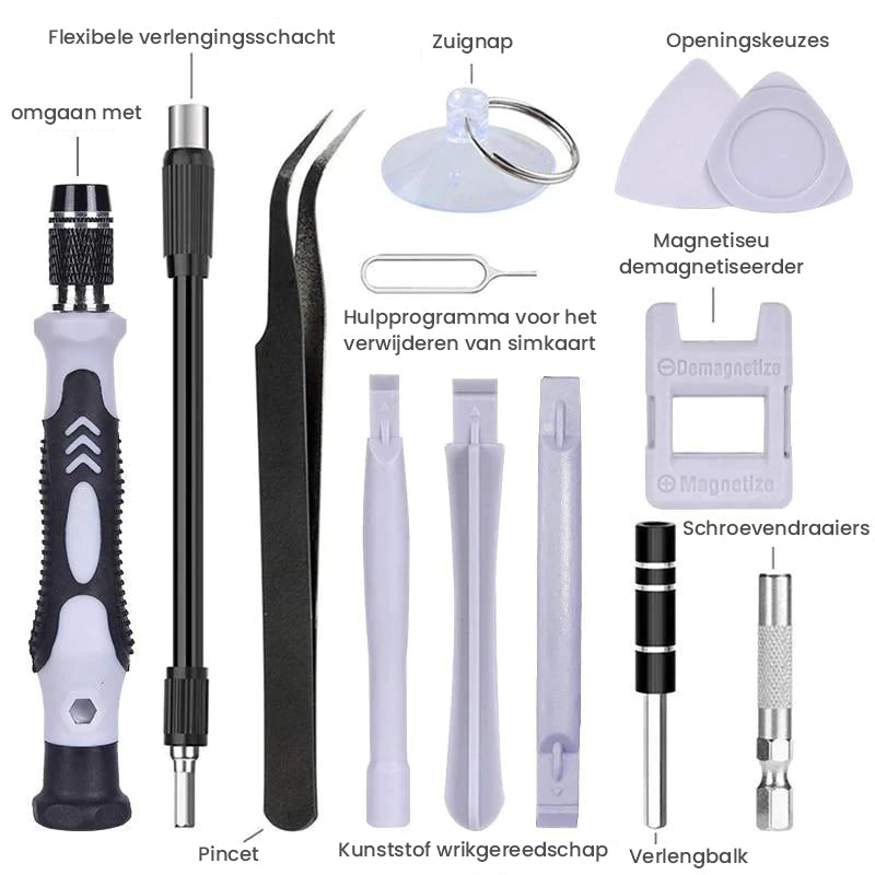 Multifunctionele extra harde 115 in 1 schroevendraaierset