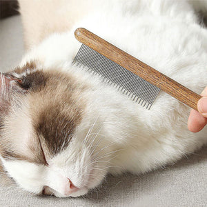 Pet Knot Comb met houten handvat