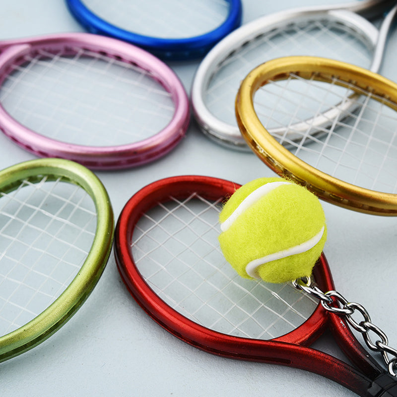 Mini tennisracket sleutelhanger