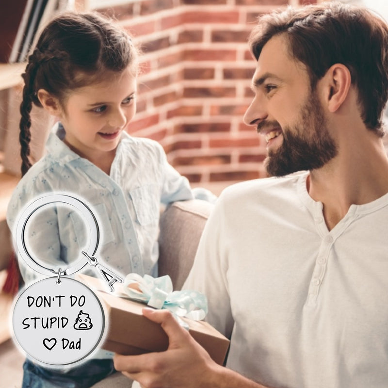 Doe geen domme dingen gepersonaliseerde sleutelhanger