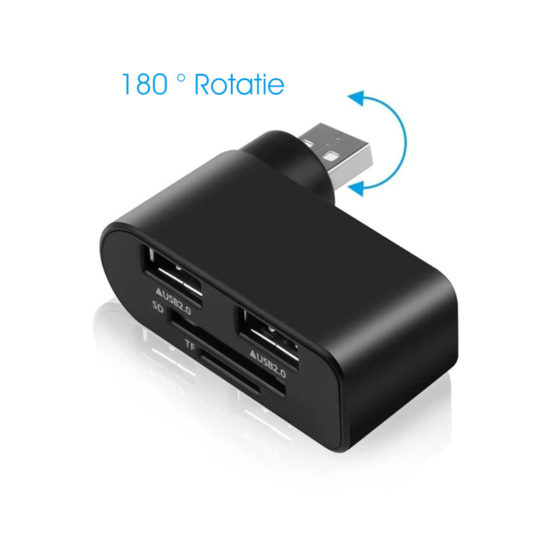 4 in 1 draaibare USB-hub
