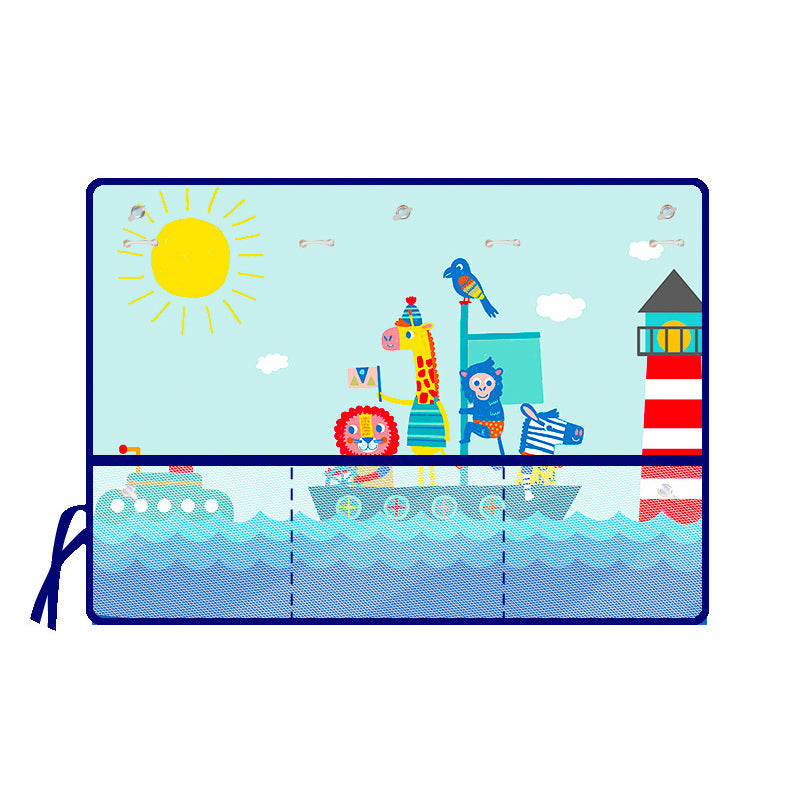 Cartoon autoraam gordijn