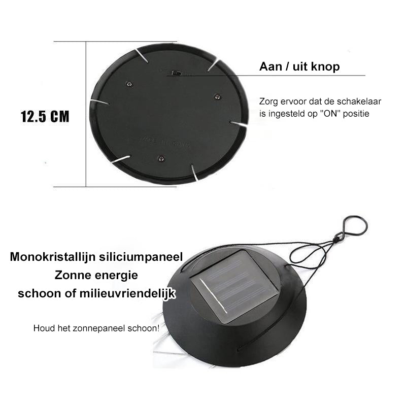 Kleurveranderende LED Waterdichte Windgong op Zonne-energie