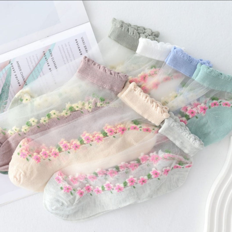 Zomer bloemen ademende sokken