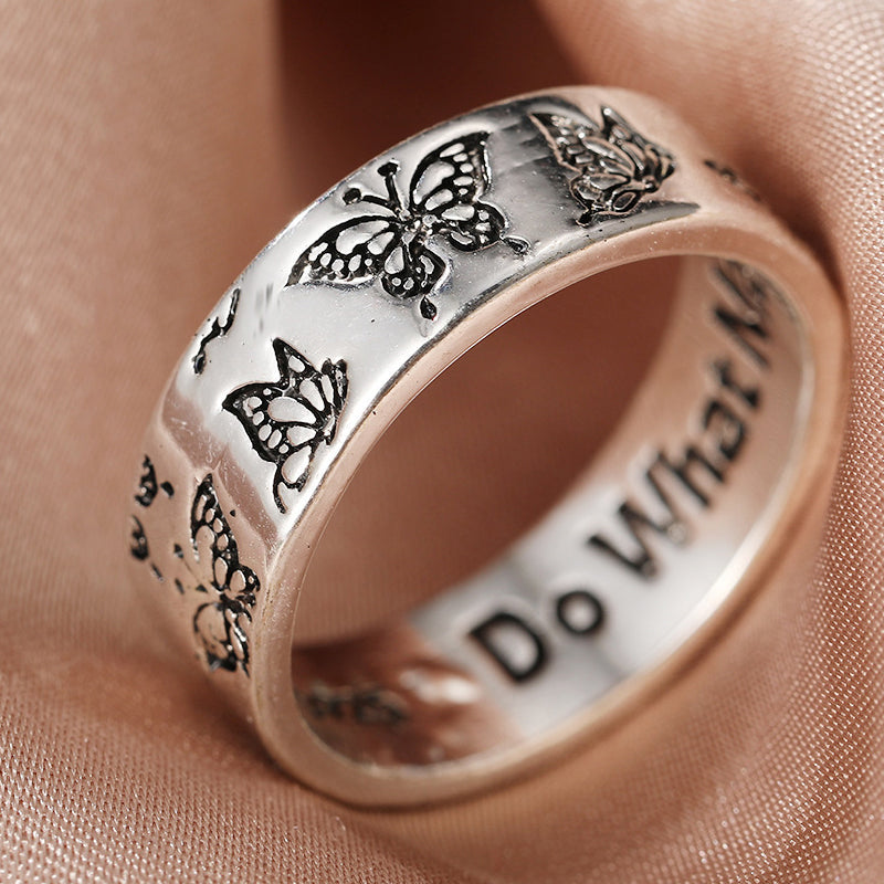 Retro vlinder ring