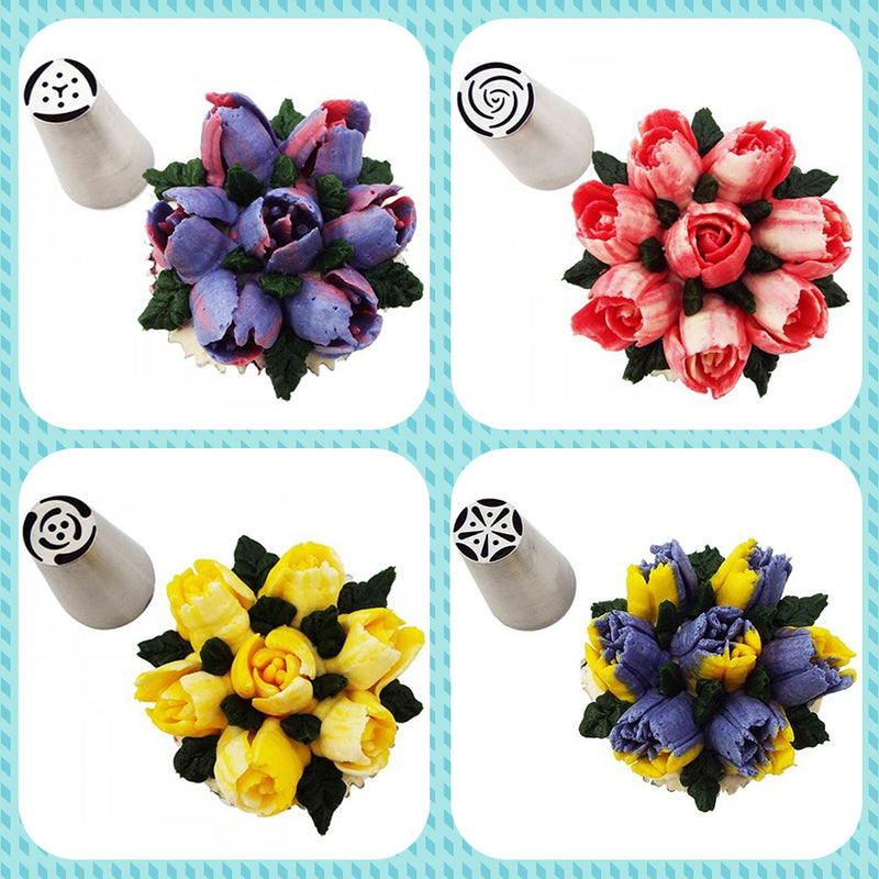 RVS tuitset (13 stuks) voor cupcakes en taartdecoratie actie