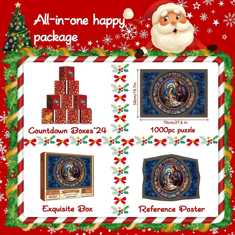Kerststal puzzel 1000 stukjes