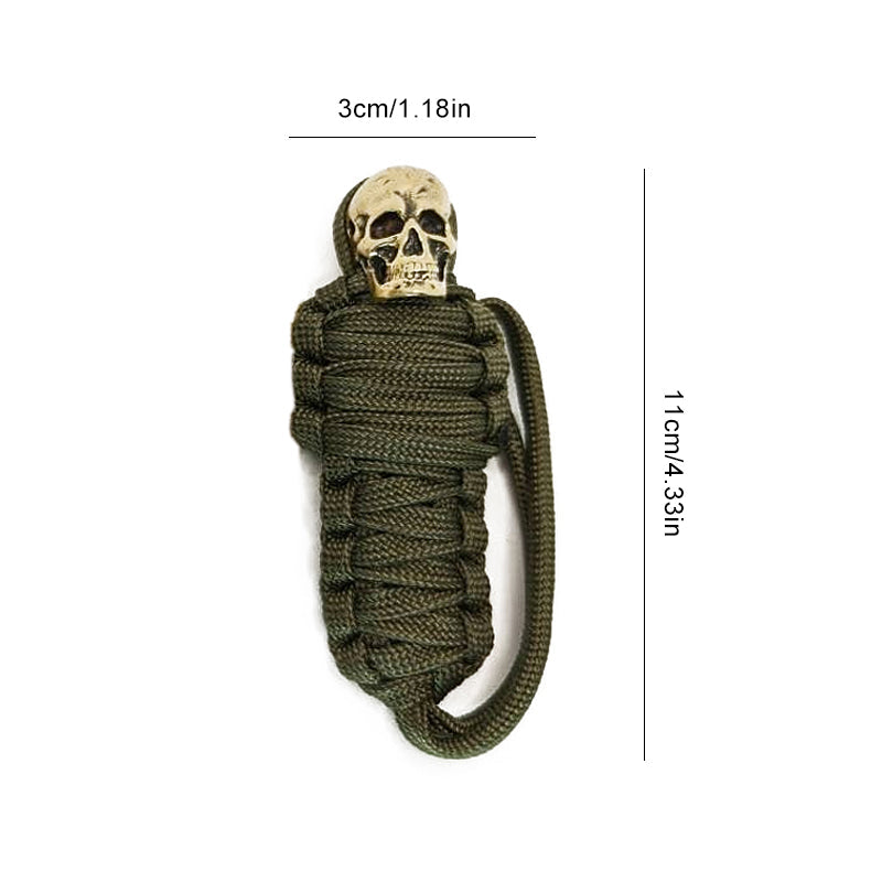 Paracord Sleutelhanger Mummie Messing Schedel