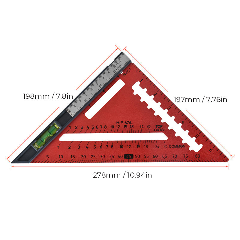 Detachable Adjustable Angle Woodworking Triangle Ruler