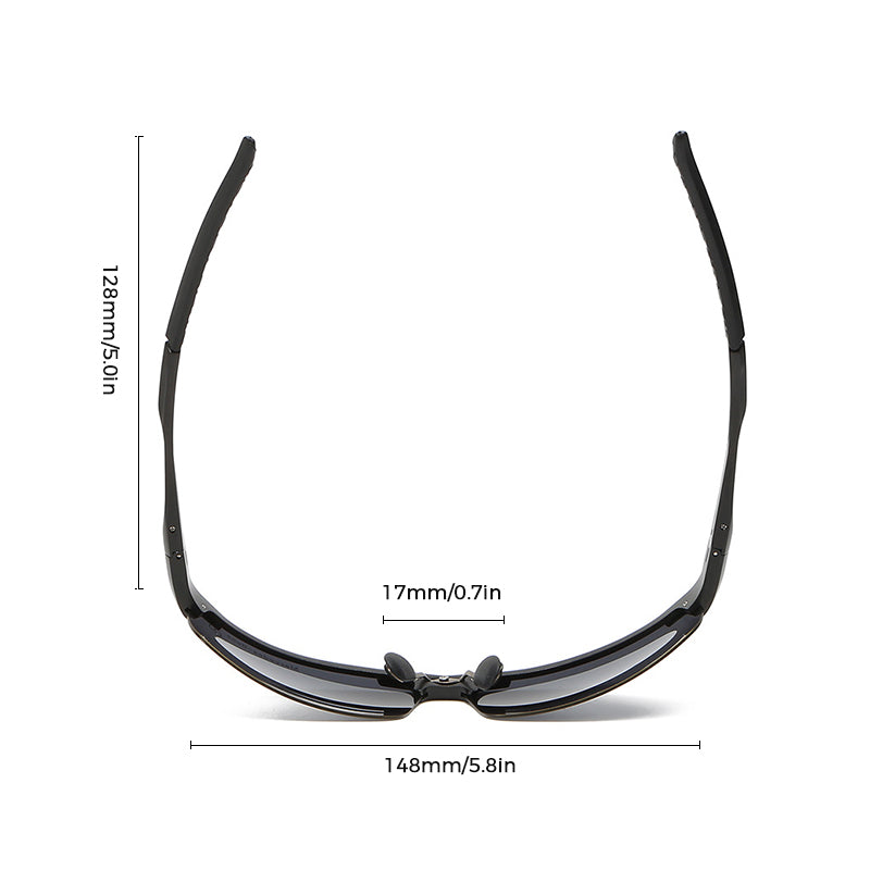 Meekleurende zonnebril voor heren met antireflectie gepolariseerde lens