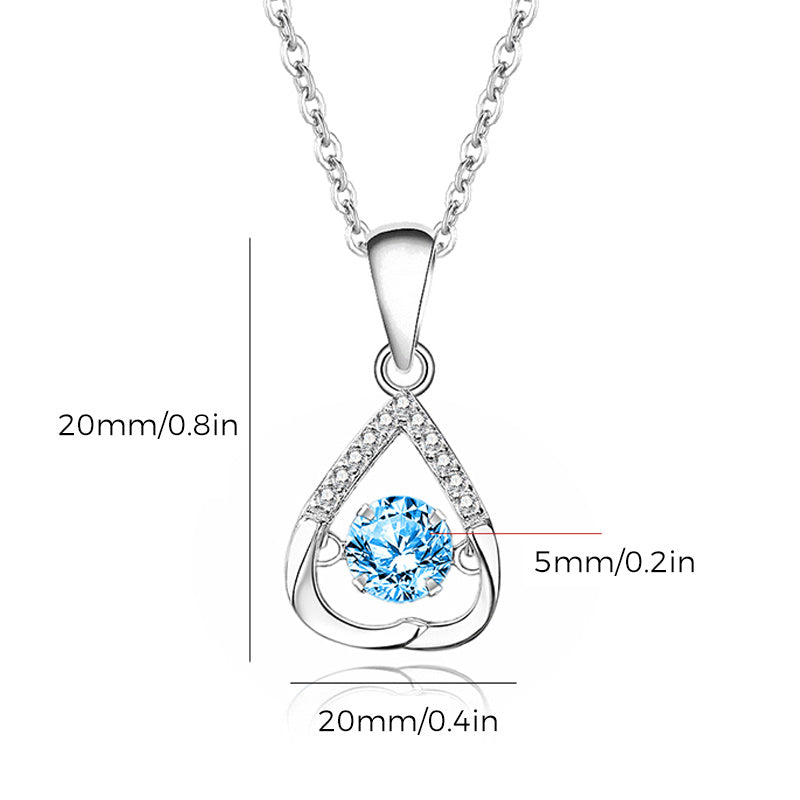 Sprankelende zirkonia hart ketting