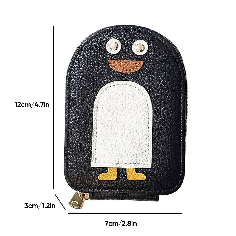 Leuke pinguïns PU-creditcardmuntportemonnee