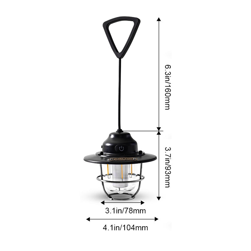 Retro waterdichte LED-kampeerlamp