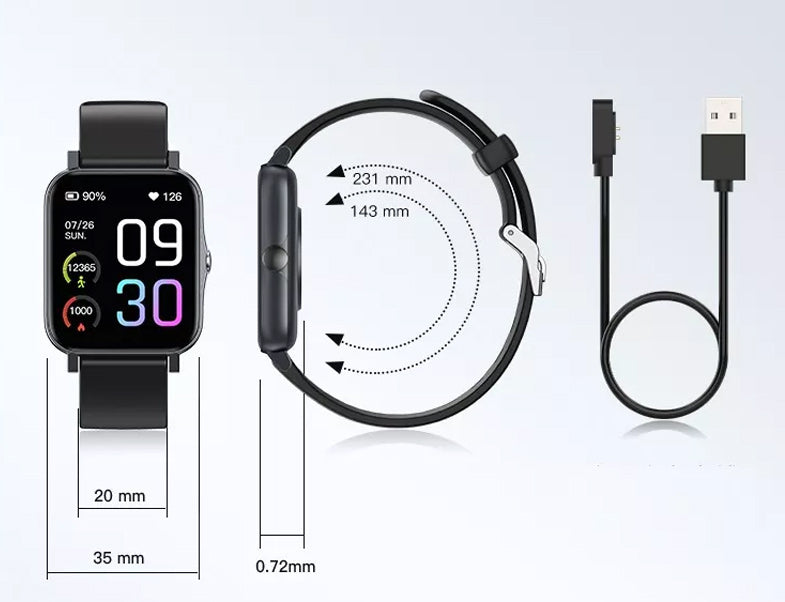 Waterdicht smartwatch met sportarmband