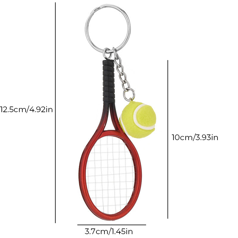 Mini tennisracket sleutelhanger