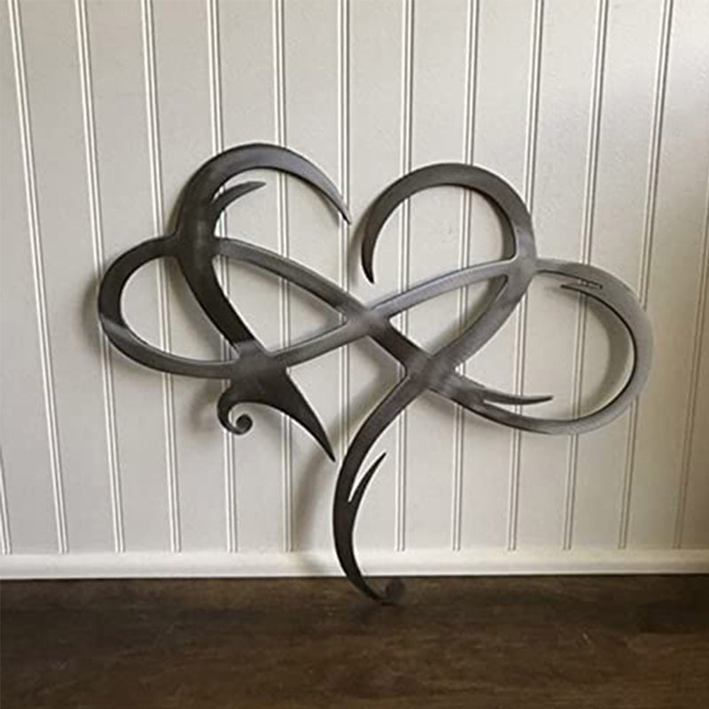 Eeuwige liefde roestvrijstalen kunstdecoratie