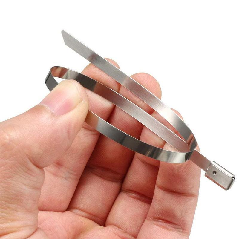 Multifunctionele vergrendelbare metalen kabelbinders (100 stuks)