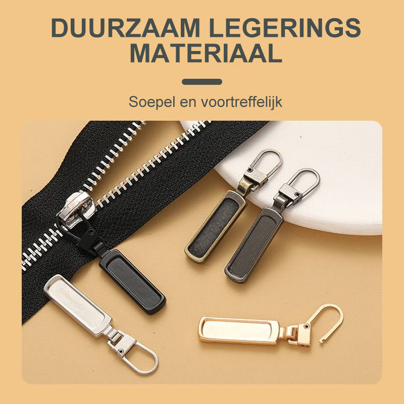 Zonder gereedschap afneembare stijlvolle ritssluiting
