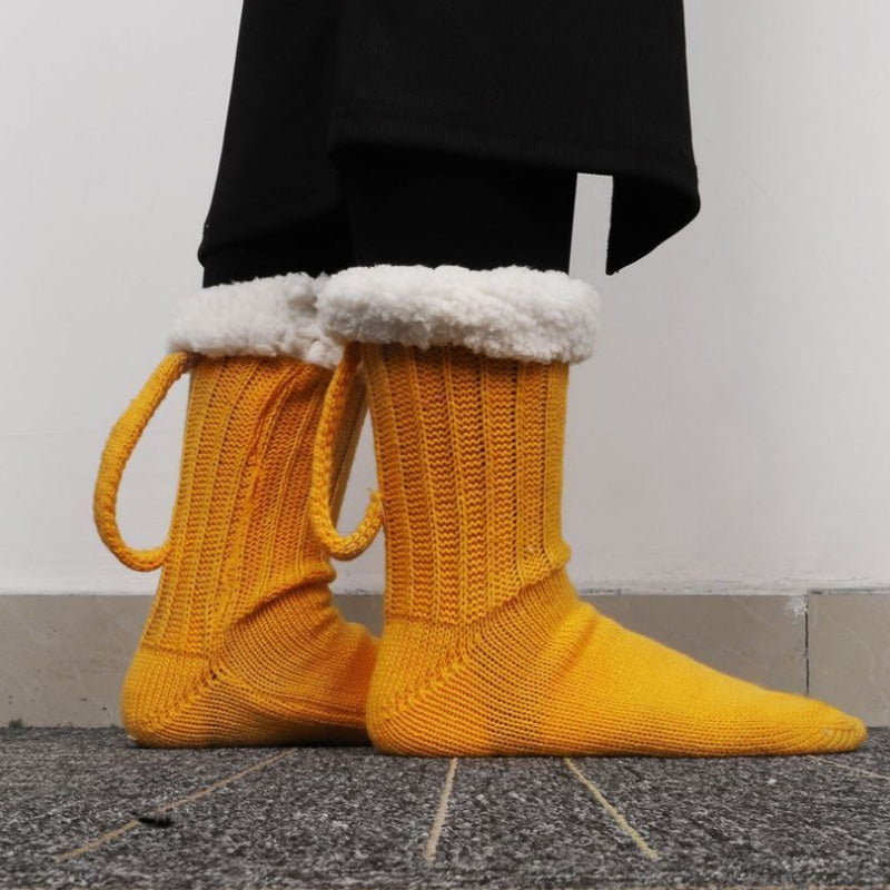 Grappige biermok gebreide handschoen sok muts set