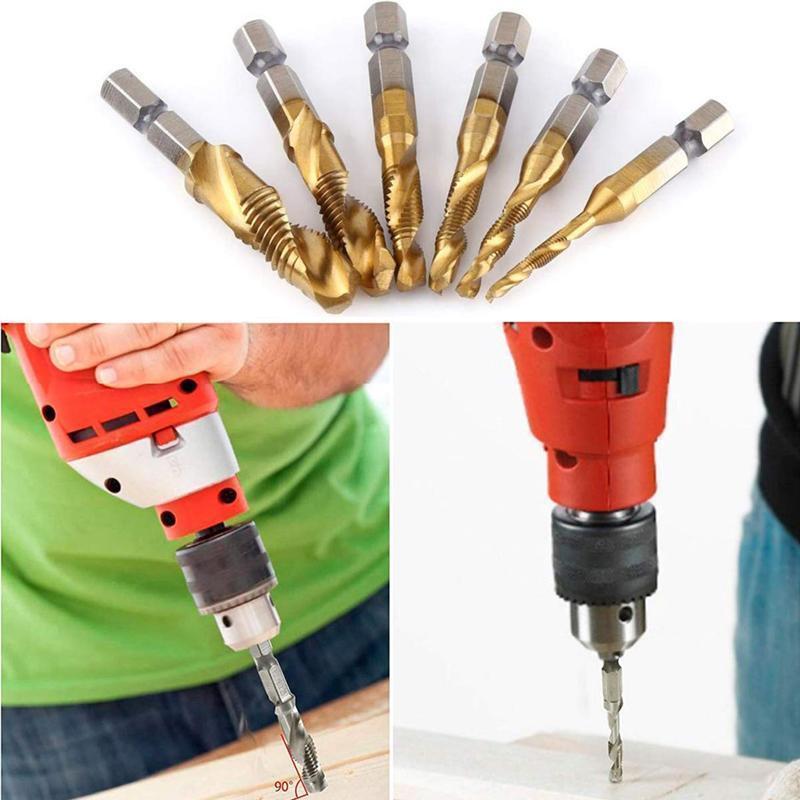 6 DELIGE METRISCHE DRAAD KRAAN BOOR BITS SET