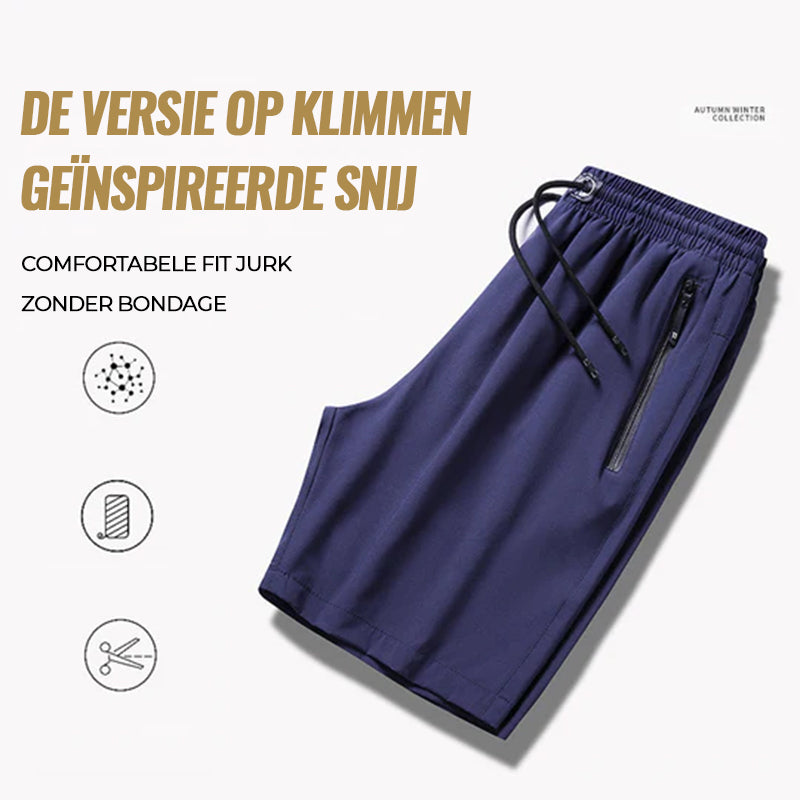 Grote maten ijszijde-stretchshort voor heren