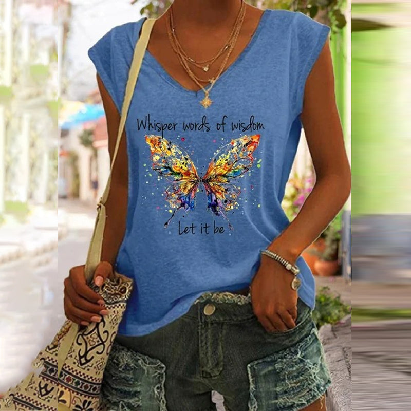 T-shirt met vlinderprint