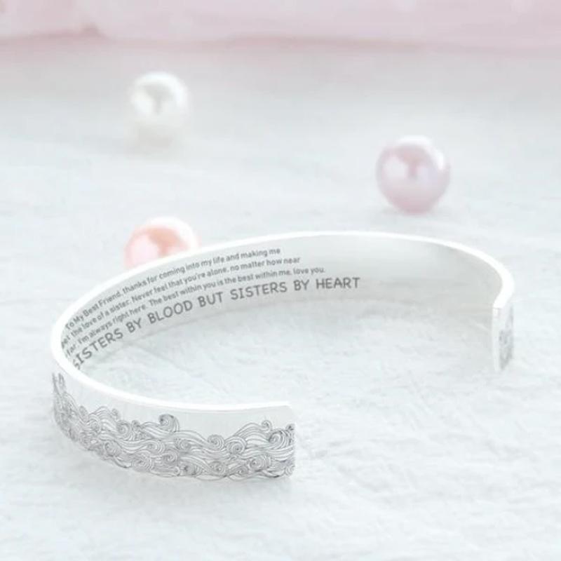 Roestvrijstalen Open Sea Wave-armband