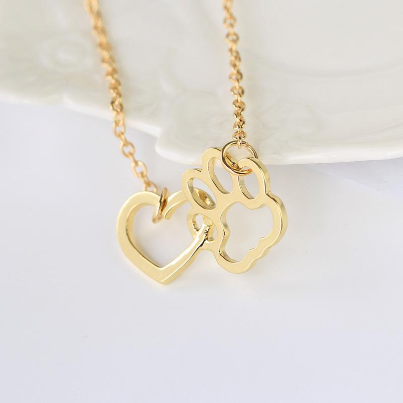 Hond poot hart hanger ketting