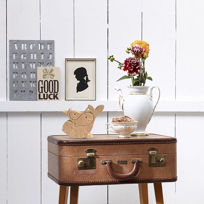 Moederdag dier houten ornament