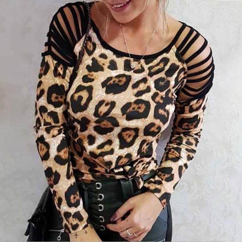 Halter nek ladder uitgesneden casual top