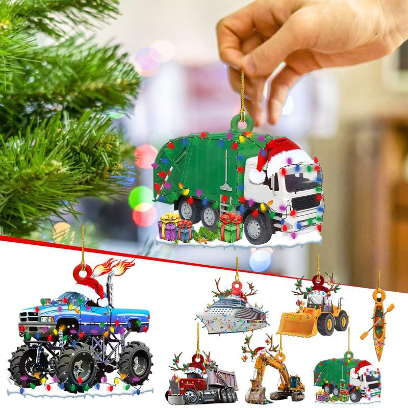 Auto-Boot-Kerstijzer Ornament