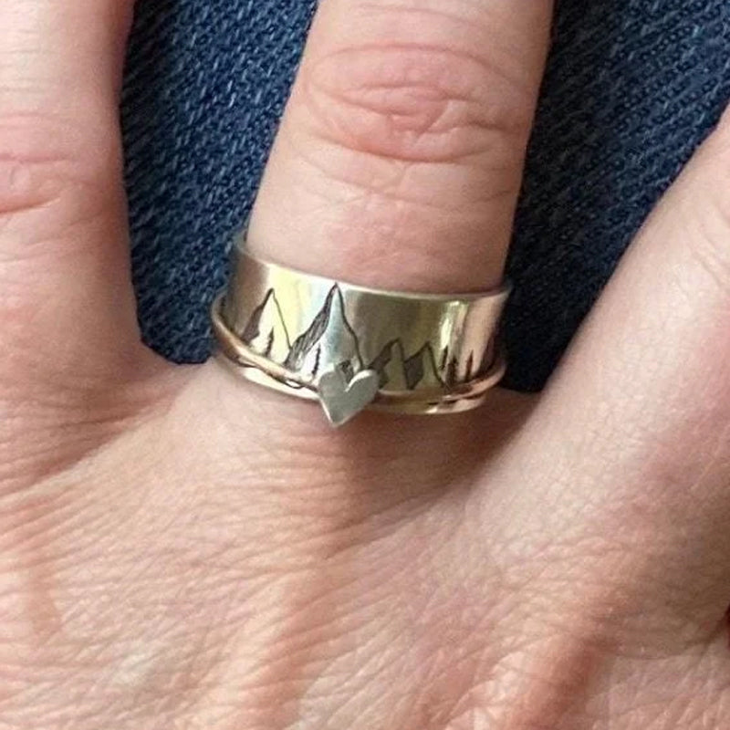 Blijf klimmen Zilveren ring