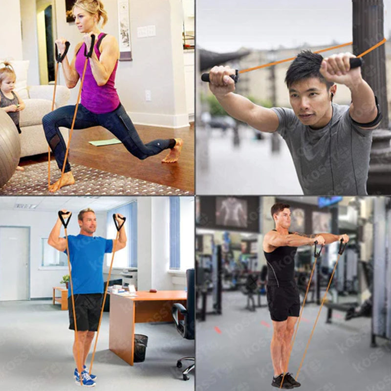 Weerstandsbuis met dubbele toon Zware kwaliteit oefenband voor stretching