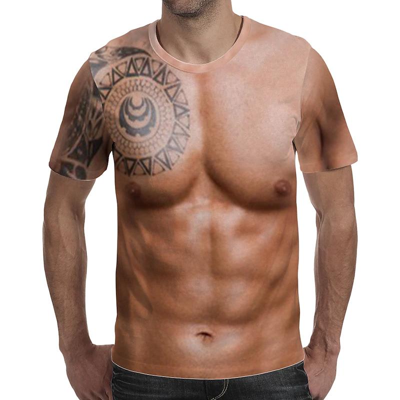 T-shirt met spiertattoo