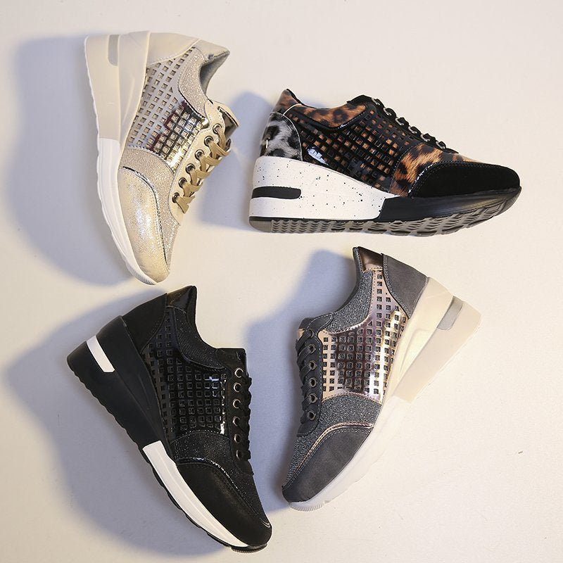 Wedge-sneakers met hoge hak voor dames